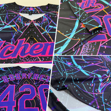 Laden Sie das Bild in den Galerie-Viewer, Custom 3D Pattern Design Magic Mushrooms Over Sacred Geometry Psychedelic Hallucination Authentic Baseball Jersey
