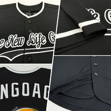 Load image into Gallery viewer, Custom Black White Authentic Baseball Jersey
