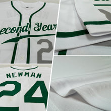 Charger l&#39;image dans la galerie, Custom White Kelly Green-Light Gray Authentic Baseball Jersey
