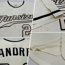 Charger l&#39;image dans la galerie, Custom Cream Cream-Black Authentic Baseball Jersey
