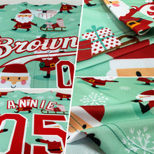 Загрузить изображение в средство просмотра галереи, Custom Green Red-White Christmas 3D Authentic Baseball Jersey
