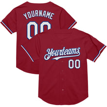 Charger l&#39;image dans la galerie, Custom Maroon White-Royal Mesh Authentic Throwback Baseball Jersey
