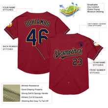 Charger l&#39;image dans la galerie, Custom Maroon Navy-Old Gold Mesh Authentic Throwback Baseball Jersey
