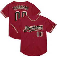 Charger l&#39;image dans la galerie, Custom Maroon Black-City Cream Mesh Authentic Throwback Baseball Jersey
