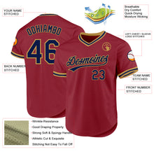 Laden Sie das Bild in den Galerie-Viewer, Custom Maroon Navy-Old Gold Authentic Throwback Baseball Jersey
