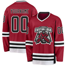 Charger l&#39;image dans la galerie, Custom Maroon Black-White Hockey Jersey
