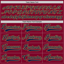 Charger l&#39;image dans la galerie, Custom Maroon Navy-Old Gold Hockey Jersey
