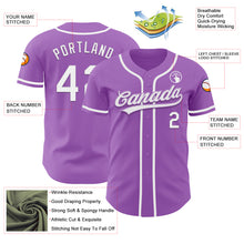 Charger l&#39;image dans la galerie, Custom Medium Purple White Authentic Baseball Jersey
