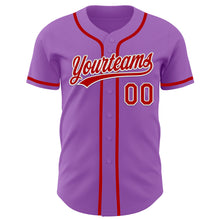 Charger l&#39;image dans la galerie, Custom Medium Purple Red-White Authentic Baseball Jersey
