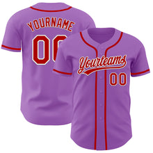 Charger l&#39;image dans la galerie, Custom Medium Purple Red-White Authentic Baseball Jersey
