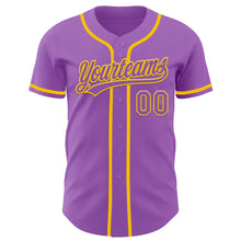 Charger l&#39;image dans la galerie, Custom Medium Purple Yellow Authentic Baseball Jersey
