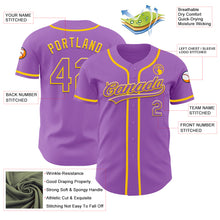 Charger l&#39;image dans la galerie, Custom Medium Purple Yellow Authentic Baseball Jersey
