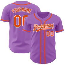 Charger l&#39;image dans la galerie, Custom Medium Purple Orange-White Authentic Baseball Jersey
