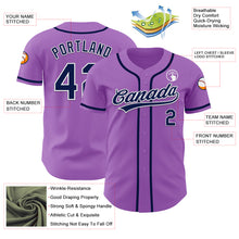 Charger l&#39;image dans la galerie, Custom Medium Purple Navy-White Authentic Baseball Jersey
