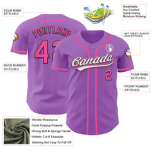 Charger l&#39;image dans la galerie, Custom Medium Purple Pink-Black Authentic Baseball Jersey
