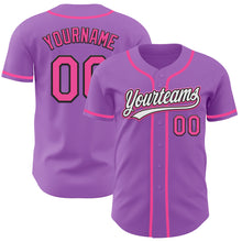 Charger l&#39;image dans la galerie, Custom Medium Purple Pink-Black Authentic Baseball Jersey
