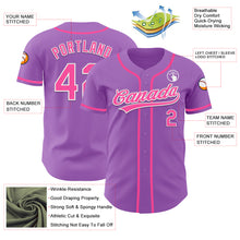 Charger l&#39;image dans la galerie, Custom Medium Purple Pink-White Authentic Baseball Jersey
