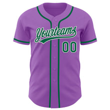 Charger l&#39;image dans la galerie, Custom Medium Purple Kelly Green-White Authentic Baseball Jersey
