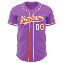 Charger l&#39;image dans la galerie, Custom Medium Purple White-Orange Authentic Baseball Jersey
