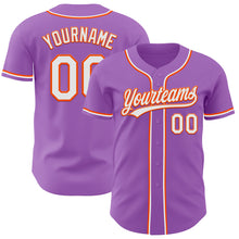 Charger l&#39;image dans la galerie, Custom Medium Purple White-Orange Authentic Baseball Jersey
