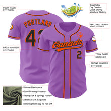 Charger l&#39;image dans la galerie, Custom Medium Purple Black-Orange Authentic Baseball Jersey
