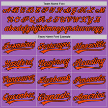 Charger l&#39;image dans la galerie, Custom Medium Purple Black-Orange Authentic Baseball Jersey
