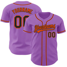 Charger l&#39;image dans la galerie, Custom Medium Purple Black-Orange Authentic Baseball Jersey
