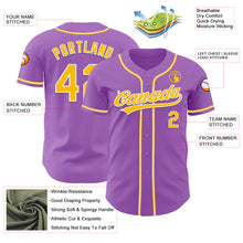 Charger l&#39;image dans la galerie, Custom Medium Purple Gold-White Authentic Baseball Jersey
