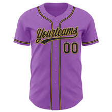 Charger l&#39;image dans la galerie, Custom Medium Purple Black-Old Gold Authentic Baseball Jersey
