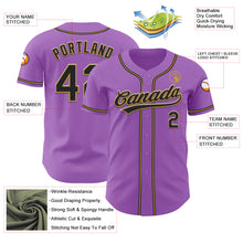 Charger l&#39;image dans la galerie, Custom Medium Purple Black-Old Gold Authentic Baseball Jersey
