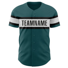 Charger l&#39;image dans la galerie, Custom Midnight Green Black-White Authentic Baseball Jersey
