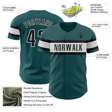 Charger l&#39;image dans la galerie, Custom Midnight Green Black-White Authentic Baseball Jersey
