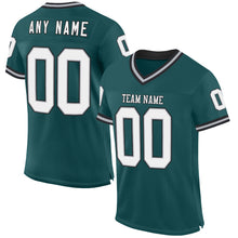 Загрузить изображение в средство просмотра галереи, Custom Midnight Green Gray-Black Mesh Authentic Throwback Football Jersey
