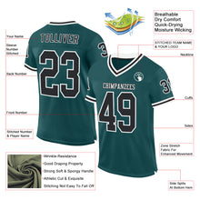 Загрузить изображение в средство просмотра галереи, Custom Midnight Green Black-White Mesh Authentic Throwback Football Jersey
