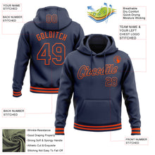 Charger l&#39;image dans la galerie, Custom Stitched Navy Orange Sports Pullover Sweatshirt Hoodie
