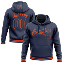 Charger l&#39;image dans la galerie, Custom Stitched Navy Orange Sports Pullover Sweatshirt Hoodie
