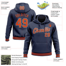 Load image into Gallery viewer, Custom Stitched Navy Orange-White Sports Pullover Sweatshirt Hoodie
