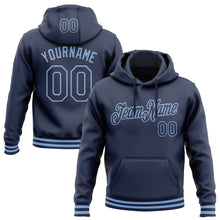 Загрузить изображение в средство просмотра галереи, Custom Stitched Navy Light Blue Sports Pullover Sweatshirt Hoodie
