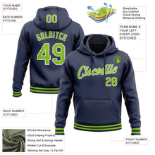 Загрузить изображение в средство просмотра галереи, Custom Stitched Navy Neon Green-White Sports Pullover Sweatshirt Hoodie
