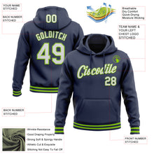 Загрузить изображение в средство просмотра галереи, Custom Stitched Navy White-Neon Green Sports Pullover Sweatshirt Hoodie
