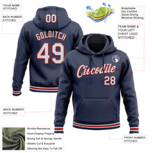 Загрузить изображение в средство просмотра галереи, Custom Stitched Navy White-Red Sports Pullover Sweatshirt Hoodie
