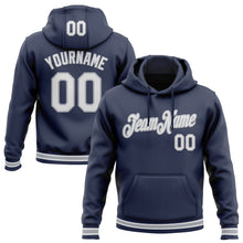 Загрузить изображение в средство просмотра галереи, Custom Stitched Navy White-Gray Sports Pullover Sweatshirt Hoodie
