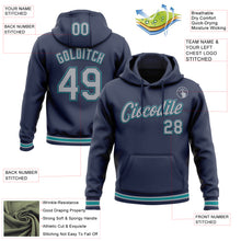 Загрузить изображение в средство просмотра галереи, Custom Stitched Navy Gray-Teal Sports Pullover Sweatshirt Hoodie
