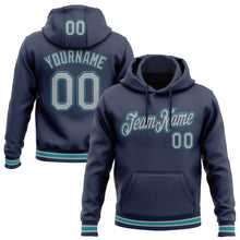 Загрузить изображение в средство просмотра галереи, Custom Stitched Navy Gray-Teal Sports Pullover Sweatshirt Hoodie
