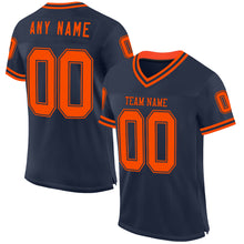 Charger l&#39;image dans la galerie, Custom Navy Orange Mesh Authentic Throwback Football Jersey
