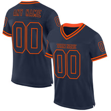 Charger l&#39;image dans la galerie, Custom Navy Orange Mesh Authentic Throwback Football Jersey
