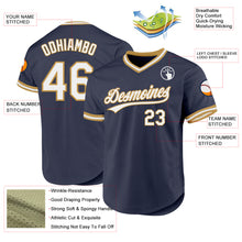 Charger l&#39;image dans la galerie, Custom Navy White-Old Gold Authentic Throwback Baseball Jersey
