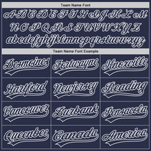 Load image into Gallery viewer, Custom Navy White Authentic Throwback Baseball Jersey
