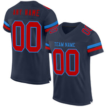 Charger l&#39;image dans la galerie, Custom Navy Red-Powder Blue Mesh Authentic Football Jersey
