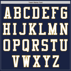 Custom Navy White-Old Gold Authentic Baseball Jersey